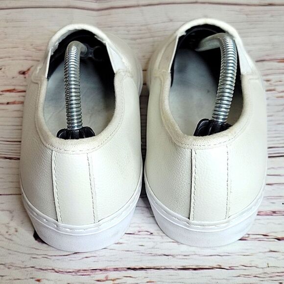 GAP White Leather Slip On Sneakers Size 8 - Picture 4 of 8